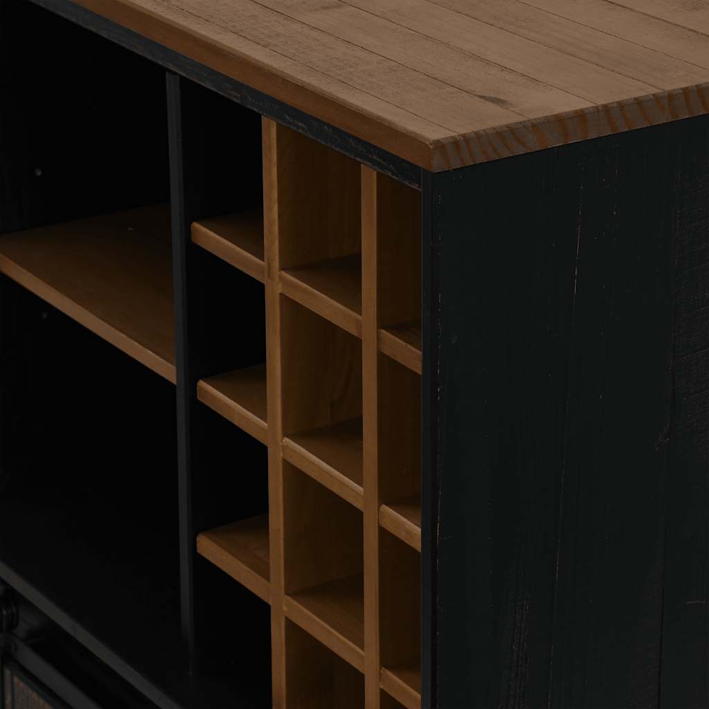 Wine Cabinet Halden With Wine Racks And Sliding Door Pine