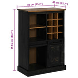 Wine Cabinet Halden With Wine Racks And Sliding Door Pine