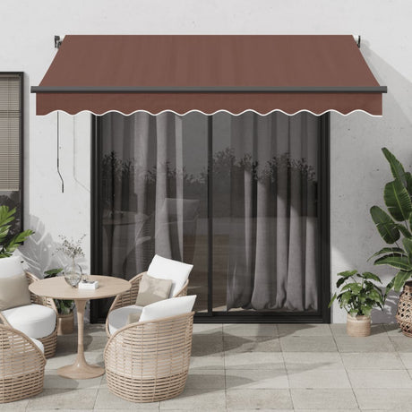 Automatic Retractable Awning With Leds Anthracite&White