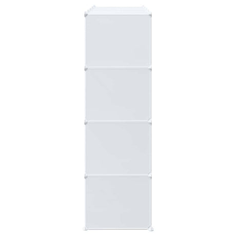 Storage Cube Organiser With 16 Cubes And Hanging Rods Pp
