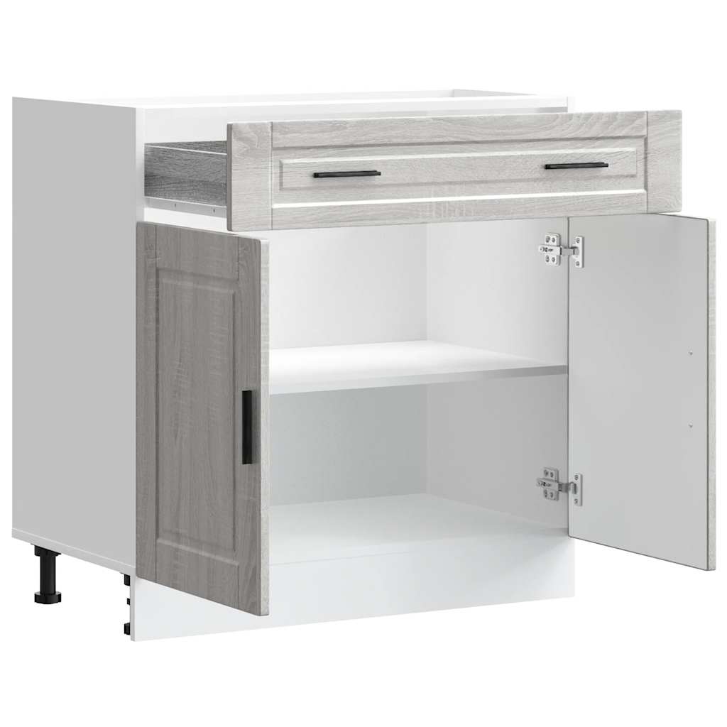 Kitchen Base Cabinet Porto Grey Sonoma Engineered Wood