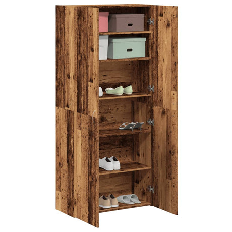Shoe Cabinet 80X35.5X180 Cm Engineered Wood