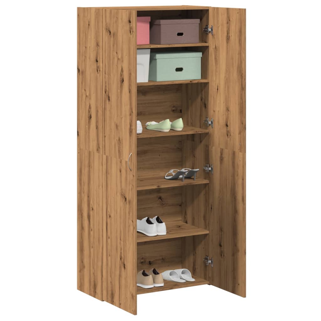 Shoe Cabinet 80X35.5X180 Cm Engineered Wood