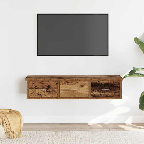 Wall-Mounted Drawer Shelf 88X26X18.5 Cm Engineered Wood