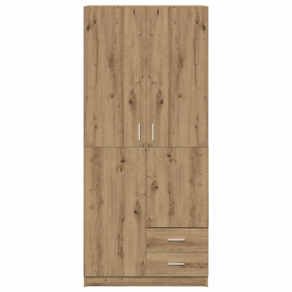 Wardrobe Artisian Oak 80X52X180 Cm Engineered Wood
