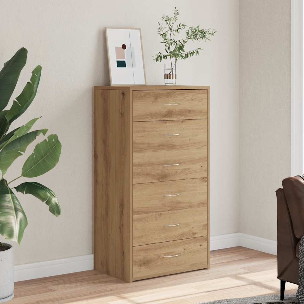 Sideboard With 6 Drawers 50X34X96 Cm Engineered Wood
