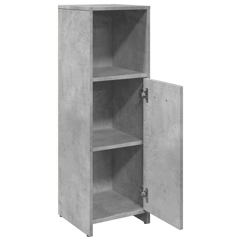 Bathroom Cabinet Concrete Grey 30X30X95 Cm Engineered Wood