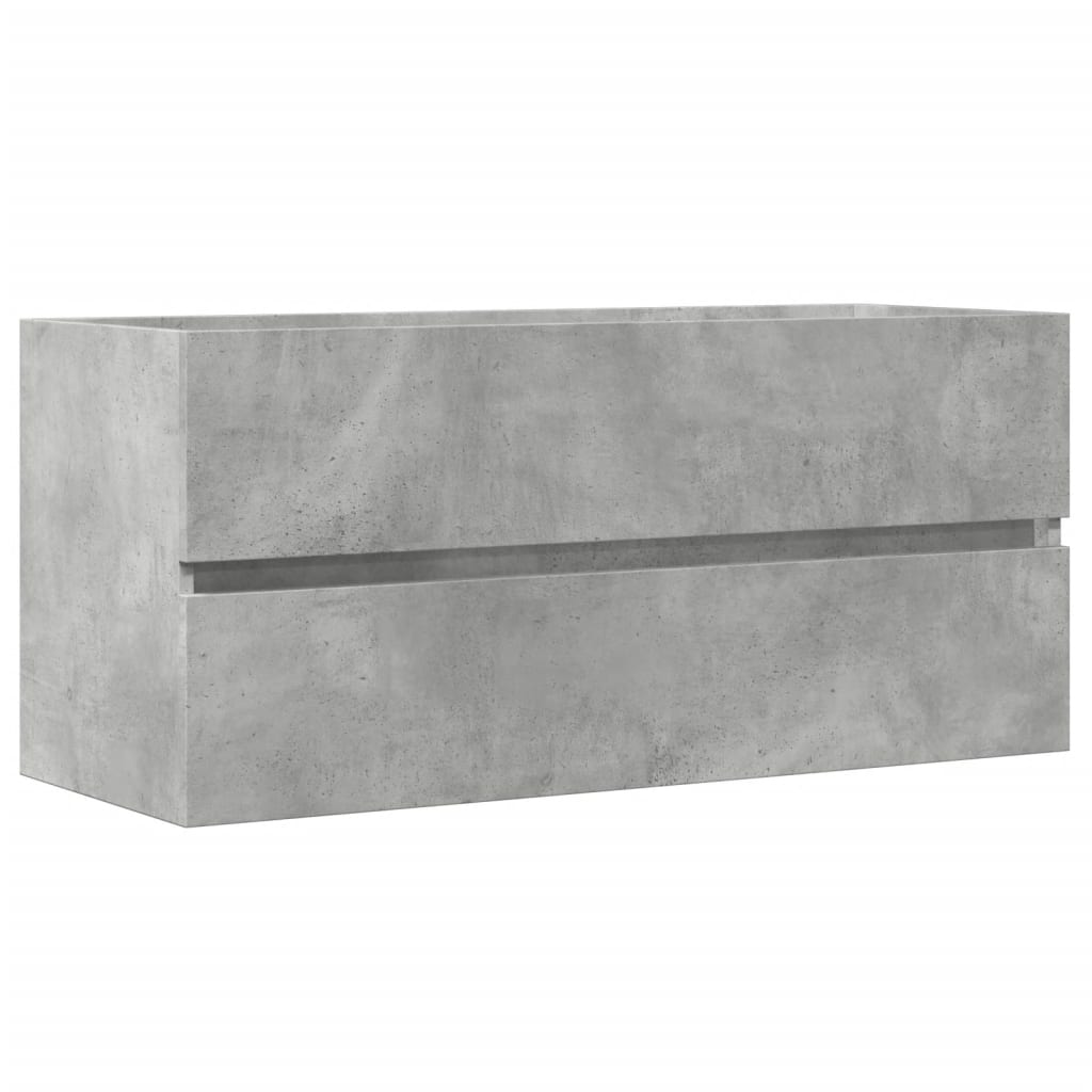 Sink Cabinet Concrete Grey 100X38.5X45 Cm Engineered Wood