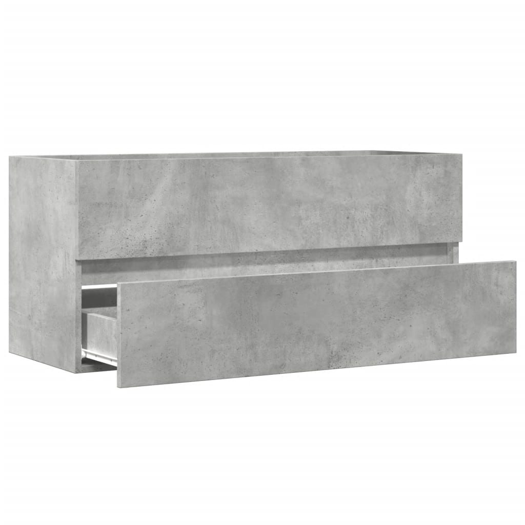 Sink Cabinet Concrete Grey 100X38.5X45 Cm Engineered Wood
