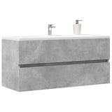 Sink Cabinet Concrete Grey 100X38.5X45 Cm Engineered Wood