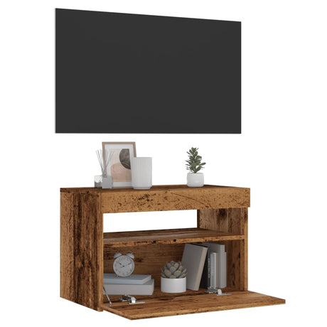 Tv Cabinet With Led Lights 60X35X40 Cm