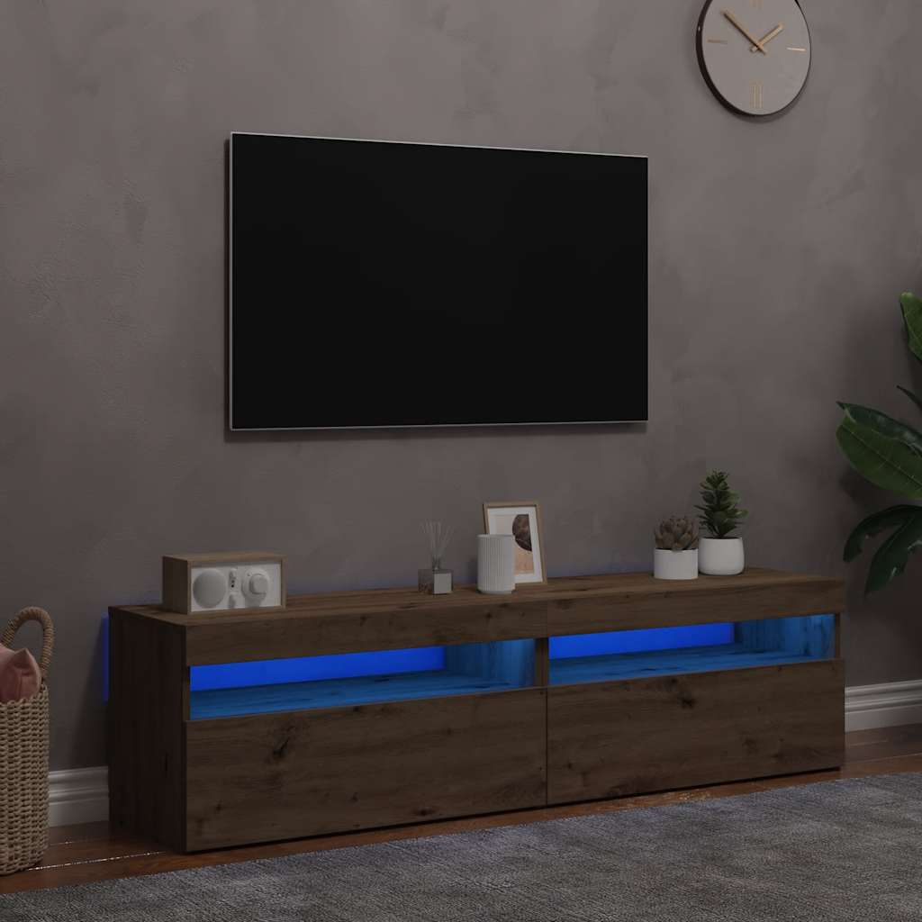 Tv Cabinet With Led Lights 60X35X40 Cm