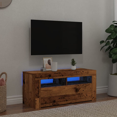 Tv Cabinet With Led Lights 90X35X40 Cm