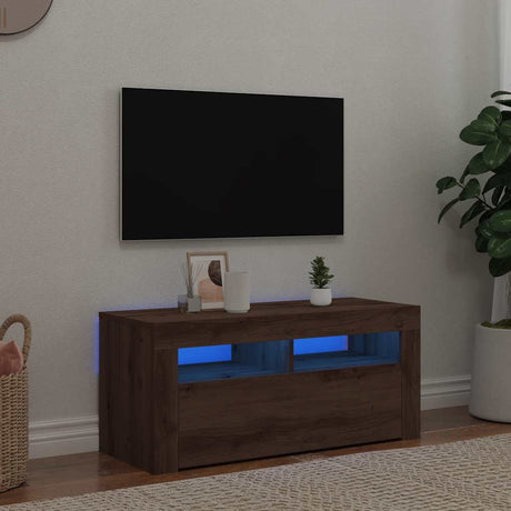 Tv Cabinet With Led Lights 90X35X40 Cm