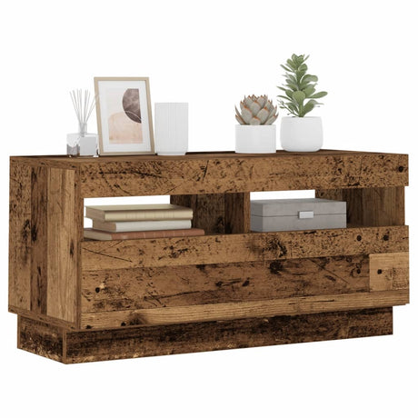 Tv Cabinet With Led Lights 80X35X40 Cm