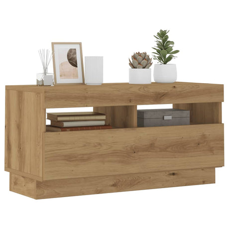 Tv Cabinet With Led Lights 80X35X40 Cm