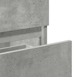 Bathroom Cabinet With Mirror Concrete Grey Engineered Wood