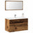 2 Piece Bathroom Furniture Set Engineered Wood