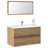 2 Piece Bathroom Furniture Set Engineered Wood