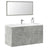 2 Piece Bathroom Furniture Set Engineered Wood