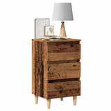 Bed Cabinets & Solid Wood Legs 2 Pcs 40X35X69 Cm