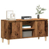 Tv Cabinet & Solid Wood Legs 103.5X35X50 Cm