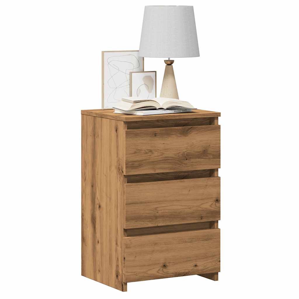 Bedside Cabinet Artisan Oak 40x35x62.5 cm Engineered Wood