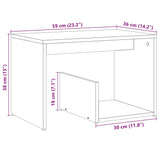 Side Table Old Wood 59x36x38 cm Engineered Wood