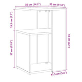 Side Table Old Wood 50x30x50 cm Engineered Wood