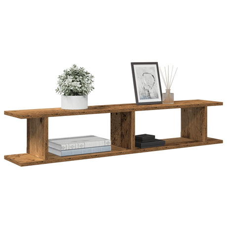 Wall Shelf 2 Pcs Engineered Wood