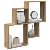Wall Cube Shelf 80X15X78.5 Cm Engineered Wood
