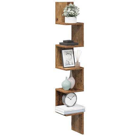 Wall Corner Shelf Engineered Wood