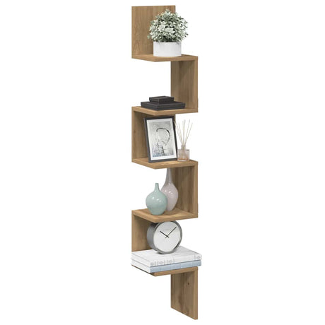 Wall Corner Shelf Engineered Wood