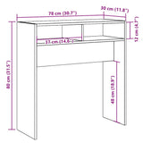Console Table Old Wood 78x30x80 cm Engineered Wood