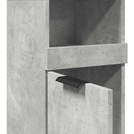 Bathroom Cabinet Concrete Grey 32X34X188.5 Cm Engineered Wood