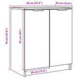 Shoe Cabinet Old Wood 59X35X70 Cm Engineered Wood
