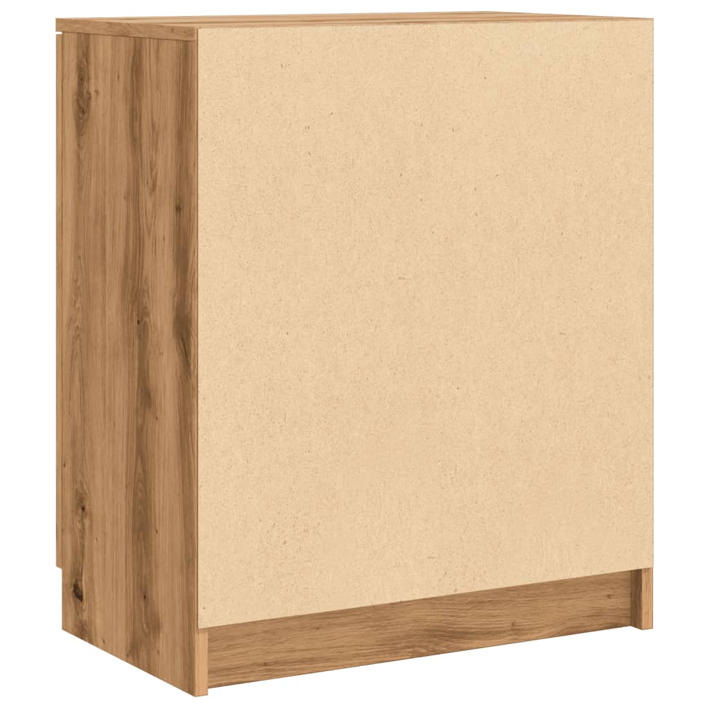 Shoe Cabinet Artisian Oak 59X35X70 Cm Engineered Wood