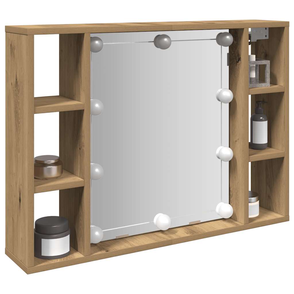 Mirror Cabinet With Led 76X15X55 Cm