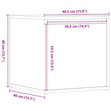 Box Drawer Old Wood 40.5x40x40 cm Engineered Wood