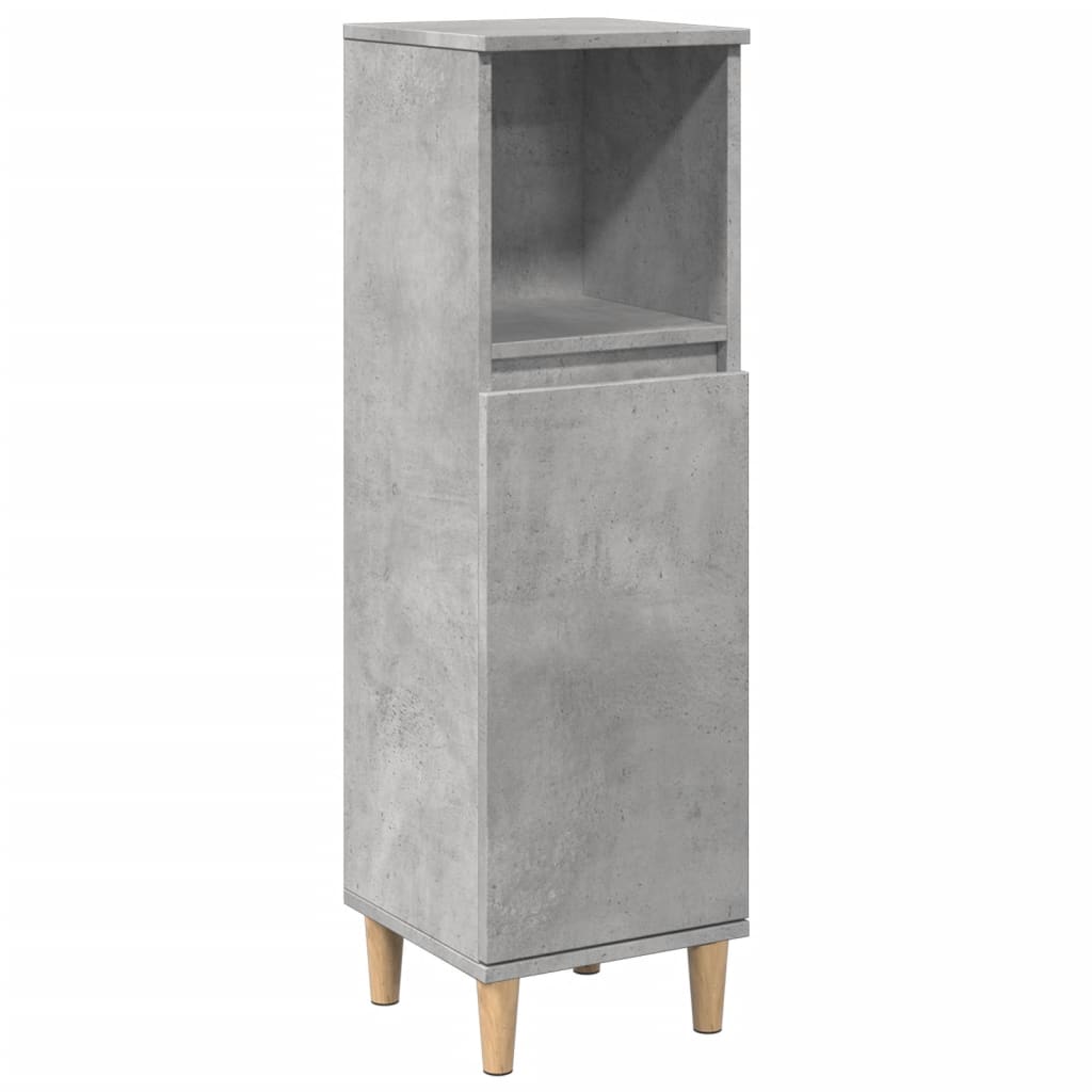 Bathroom Cabinet Concrete Grey 30X30X100 Cm Engineered Wood