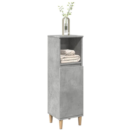 Bathroom Cabinet Concrete Grey 30X30X100 Cm Engineered Wood