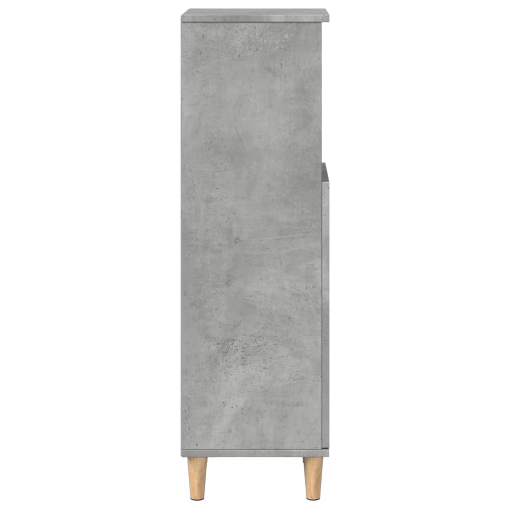 Bathroom Cabinet Concrete Grey 30X30X100 Cm Engineered Wood