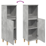 Bathroom Cabinet Concrete Grey 30X30X100 Cm Engineered Wood