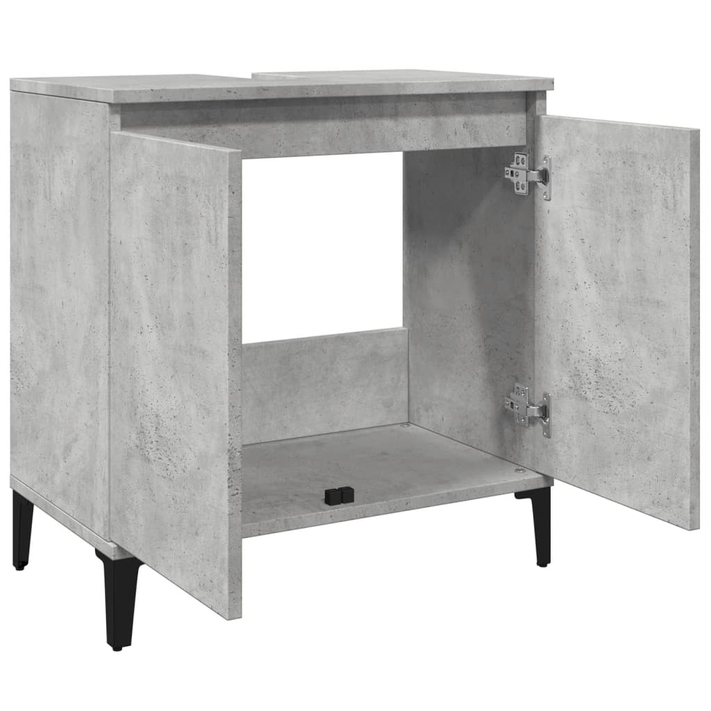 Sink Cabinet Concrete Grey 58X33X60 Cm Engineered Wood