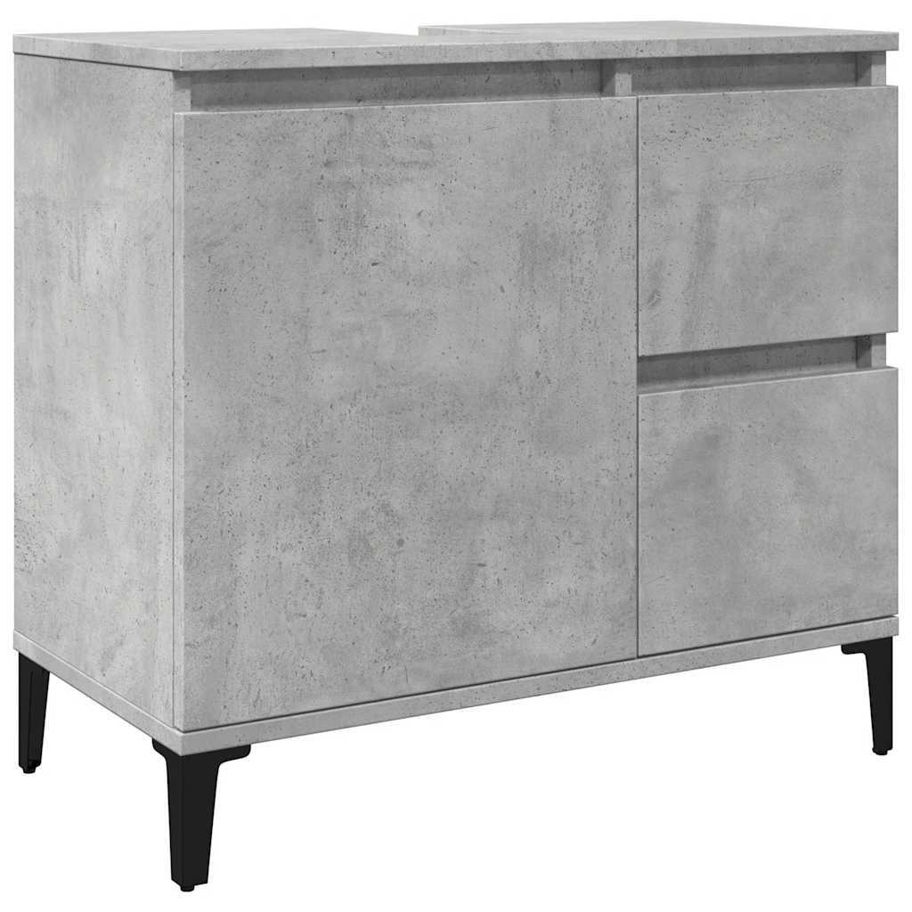 Sink Cabinet Concrete Grey 65X33X60 Cm Engineered Wood