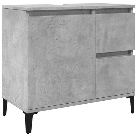 Sink Cabinet Concrete Grey 65X33X60 Cm Engineered Wood