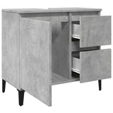 Sink Cabinet Concrete Grey 65X33X60 Cm Engineered Wood