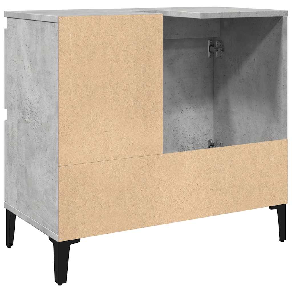 Sink Cabinet Concrete Grey 65X33X60 Cm Engineered Wood