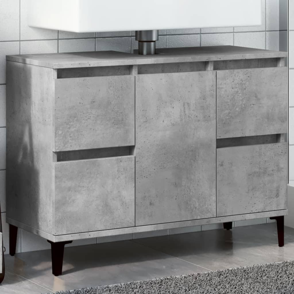 Sink Cabinet 80X33X60 Cm Engineered Wood