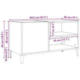 Record Cabinet Old Wood 84.5X38X48 Cm Engineered Wood